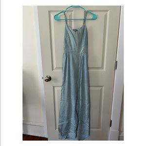 Denim romper with beautiful back